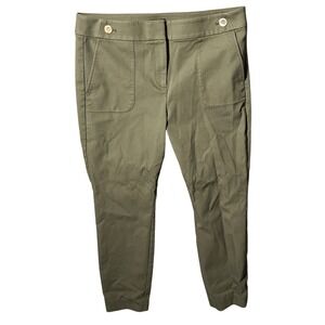LOFT Marisa Women's‎ Size 12 Olive Green Utility Ankle Pants Trousers Chino